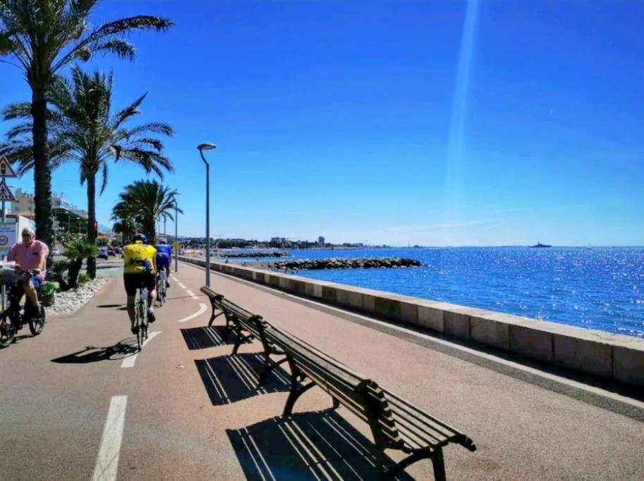 Cocon Marin 4 Studio Proche Mer Parking Wifi Cagnes-sur-Mer Bagian luar foto